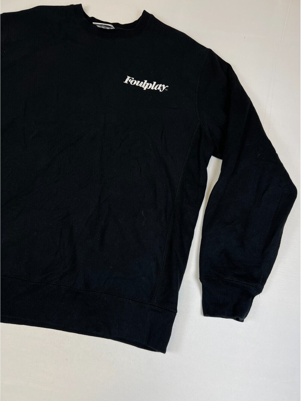 Foulplay Mens XL Made In USA Heavy Weight Fleece Sweatshirt Black Graphic - Picture 4 of 9